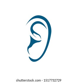 hearing logo template vector icon design