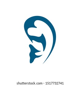 hearing logo template vector icon design