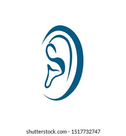 hearing logo template vector icon design