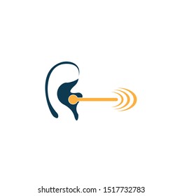 hearing logo template vector icon design