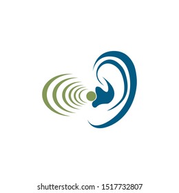 hearing logo template vector icon design