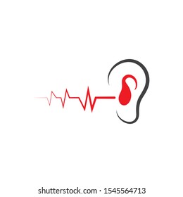 Hearing Logo Template vector icon design