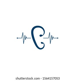 Hearing logo template vector icon illustration design