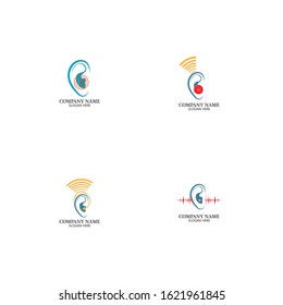 Hearing Logo Template vector icon design