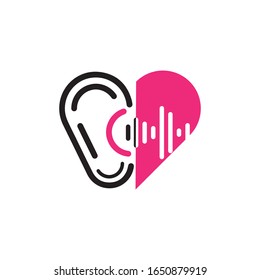 Hearing Logo Template vector icon design