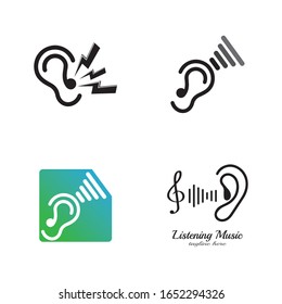 Hearing Logo Template vector icon design