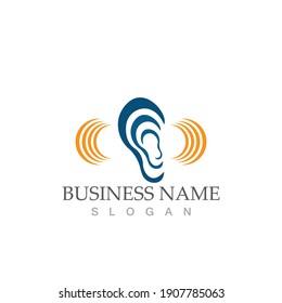 Hearing Logo Template vector icon design