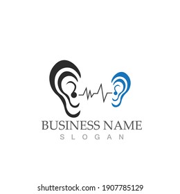 Hearing Logo Template vector icon design
