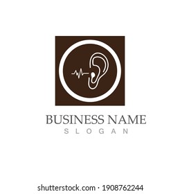 Hearing Logo Template vector icon design