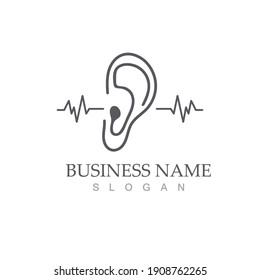 Hearing Logo Template vector icon design