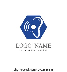 Hearing Logo Template vector icon design
