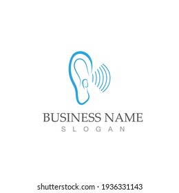 Hearing Logo Template vector icon design