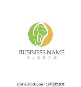 Hearing Logo Template vector icon design