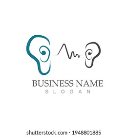Hearing Logo Template vector icon design