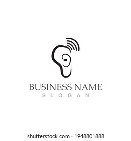 Hearing Logo Template vector icon design