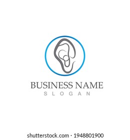 Hearing Logo Template vector icon design