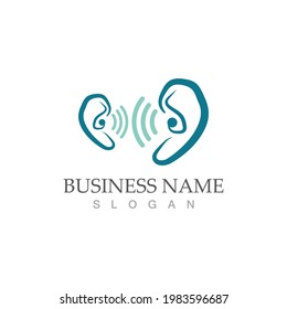 Hearing Logo Template vector icon design