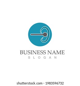 Hearing Logo Template vector icon design