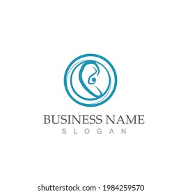 Hearing Logo Template vector icon design