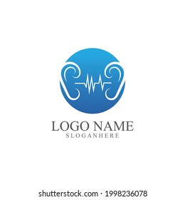 Hearing Logo Template vector icon design