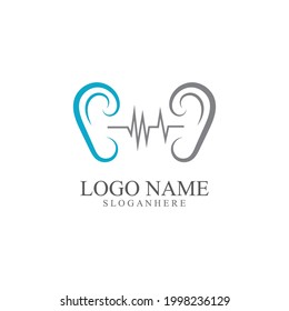 Hearing Logo Template vector icon design