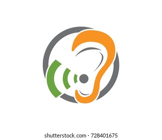 Hearing Logo Template vector icon design
