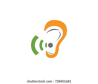 Hearing Logo Template vector icon design
