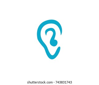 Hearing Logo Template vector icon design
