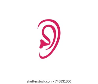 Hearing Logo Template vector icon design

