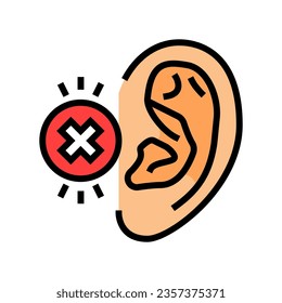hearing loss audiologist doctor color icon vector. hearing loss audiologist doctor sign. isolated symbol illustration