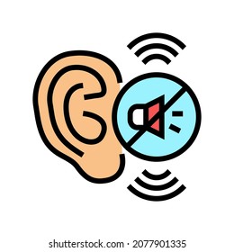 hearing loss color icon vector. hearing loss sign. isolated symbol illustration