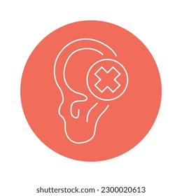 Hearing Loss color line icon. Human diseases. Pictogram for web page, mobile app, promo.