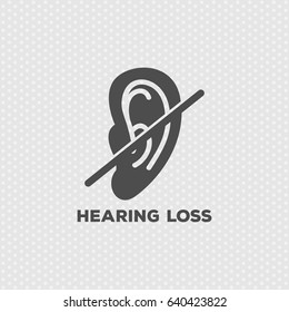 Hearing Loss illustration logo vector icon design