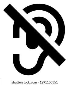 Hearing Loss Quiet Vector Icon