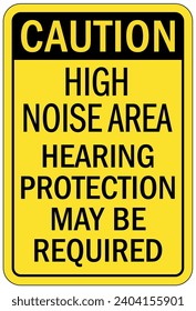 Hearing protection sign and labels
