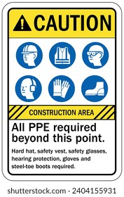 Hearing protection sign and labels