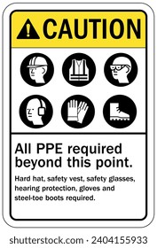 Hearing protection sign and labels