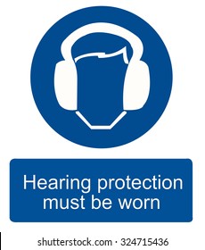 Hearing Protection Sign-vector