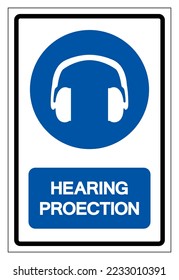Hearing Protection Symbol Sign, Vector Illustration, Isolate On White Background Label. EPS10 