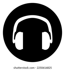 Hearing Protection Symbol Sign, Vector Illustration, Isolate On White Background Label. EPS10 