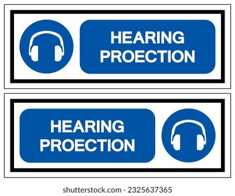 Hearing Protection Symbol Sign, Vector Illustration, Isolate On White Background Label. EPS10 