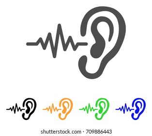 Hearing Signal Vector Pictograph Style Flat Stock Vector (Royalty Free ...