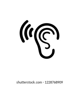 hearing sound simple icon