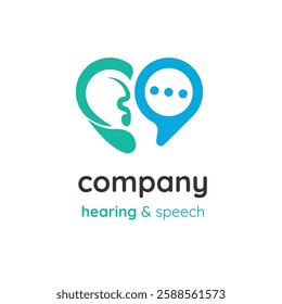 Hearing and speech logo design