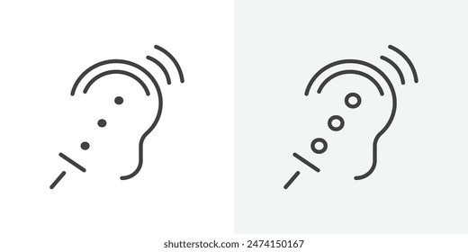 Hearing Support Systems Icon Set. Assistive Listening Devices Vector Symbol.