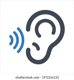 Hearing Test Icon, Vector And Glyph