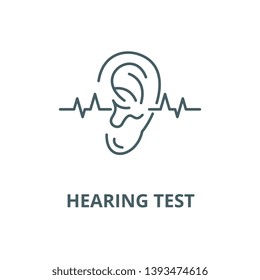 Hearing Test Vector Line Icon, Linear Concept, Outline Sign, Symbol