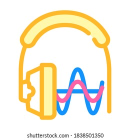 vector de icono de color del equipo de prueba auditiva. signo del equipo de prueba auditiva. ilustración de símbolo aislado