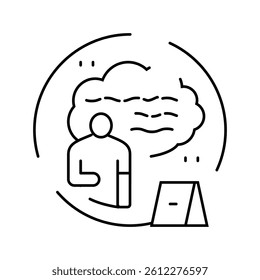 hearsay evidence crime line icon vector. hearsay evidence crime sign. isolated contour symbol black illustration