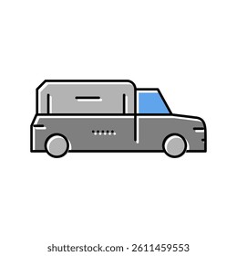 hearse car color icon vector. hearse car sign. isolated symbol illustration